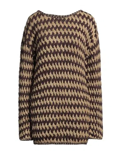 Isa Boulder Woman Sweater Dark Brown Size S Acrylic