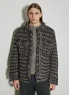 Isa Boulder Textured Woven Jacket In Brown