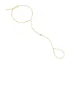 Isa Grutman Diamond Bezel Hand Chain Bracelet In Yellow Gold