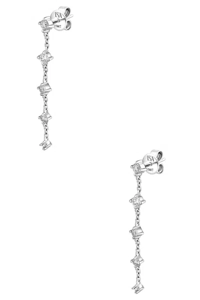 Isa Grutman Diamond Drop Stud Earrings In Gold