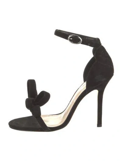 Pre-owned Isa Tapia Suede Sandals In Black