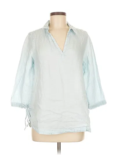 Pre-owned Isaac Mizrahi 3/4 Sleeve Blouse In Blue