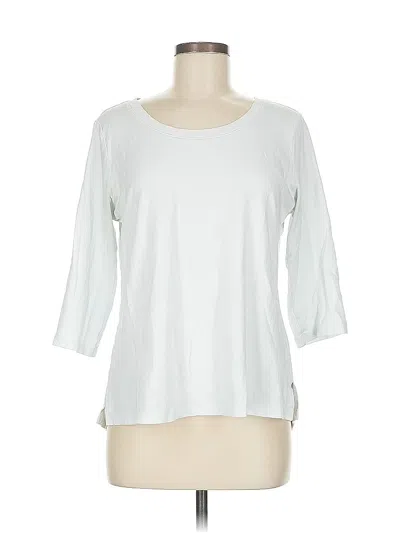 Pre-owned Isaac Mizrahi 3/4 Sleeve T-shirt In White