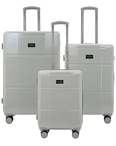 Isaac Mizrahi Aero 3pc Expandable Luggage Set In Gray