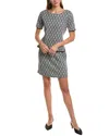 Isaac Mizrahi Boucle Wool-blend Shift Dress In Black