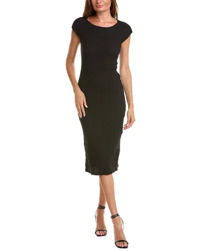 Isaac Mizrahi Bubble Sheath Dress In Black