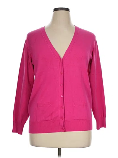 Pre-owned Isaac Mizrahi Cardigan Sweater In Pink