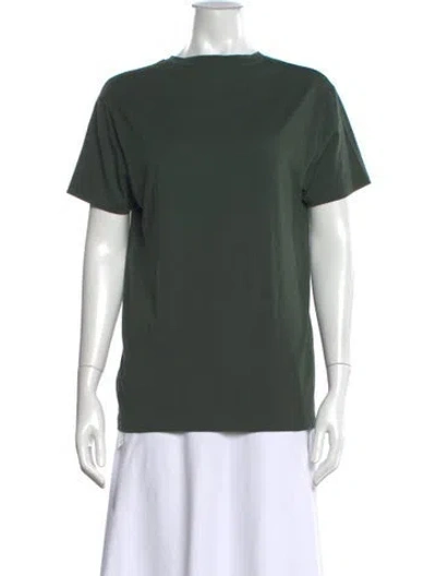 Pre-owned Isaac Mizrahi Crew Neck Short Sleeve T-shirt In Green