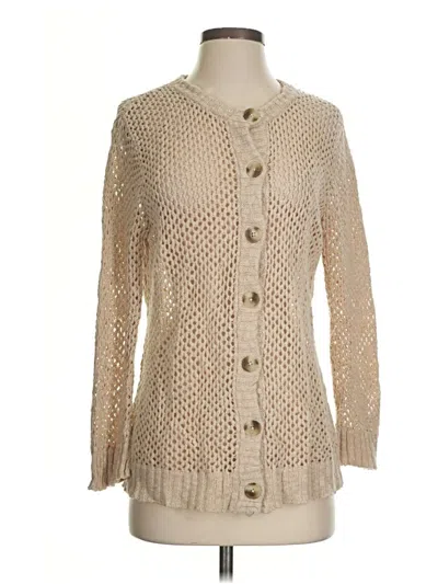 Pre-owned Isaac Mizrahi For Target Cardigan Sweater In Tan