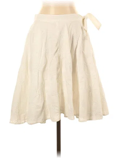 Pre-owned Isaac Mizrahi For Target Casual Skirt In White
