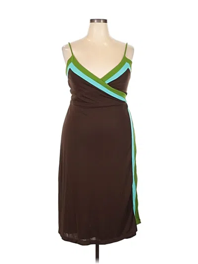 Pre-owned Isaac Mizrahi For Target Cocktail Dress In Brown