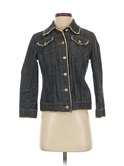 Pre-owned Isaac Mizrahi For Target Denim Jacket In Gray