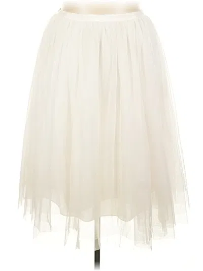 Pre-owned Isaac Mizrahi For Target Formal Skirt In Ivory