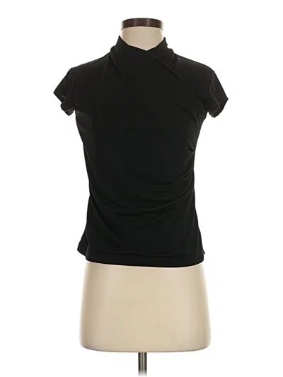 Pre-owned Isaac Mizrahi For Target Short Sleeve Top Black Cowl Neck Tops