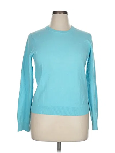 Pre-owned Isaac Mizrahi For Target Silk Pullover Sweater In Blue