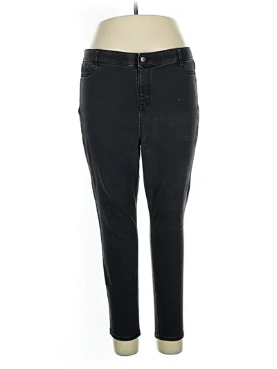 Pre-owned Isaac Mizrahi Jeggings In Black
