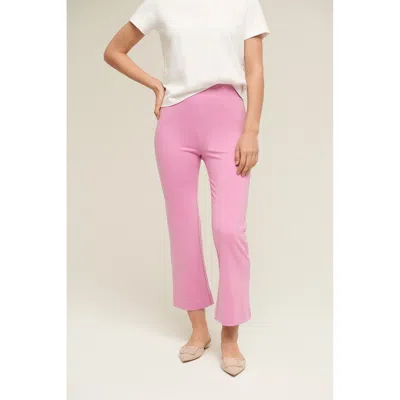 Isaac Mizrahi Kick Flare Cropped Ponte Pants In Blue