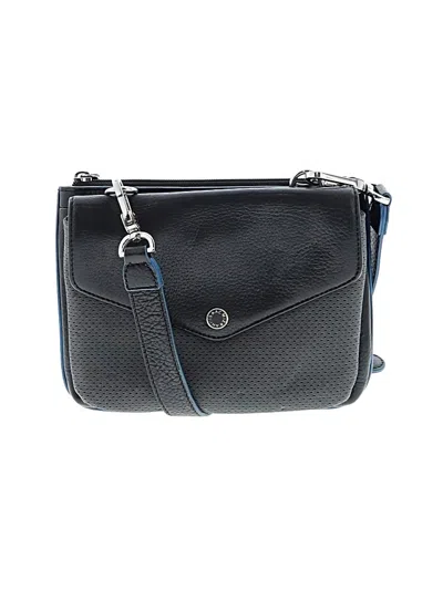 Pre-owned Isaac Mizrahi Leather Crossbody Bag In Blue
