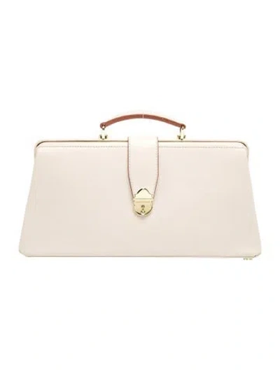 Pre-owned Isaac Mizrahi Leather Top Handle Bag Vintage In Neutrals