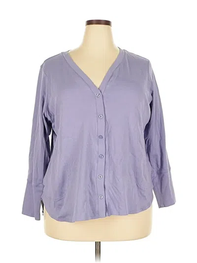 Pre-owned Isaac Mizrahi Live 3/4 Sleeve T-shirt In Purple