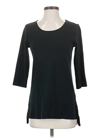 Pre-owned Isaac Mizrahi Live 3/4 Sleeve T-shirt In Black