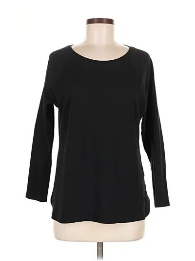 Pre-owned Isaac Mizrahi Live 3/4 Sleeve T-shirt In Black