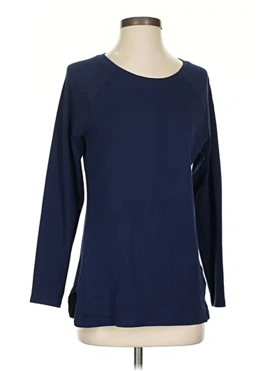 Pre-owned Isaac Mizrahi Live 3/4 Sleeve T-shirt In Blue