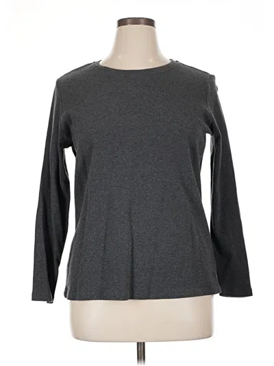 Pre-owned Isaac Mizrahi Live 3/4 Sleeve T-shirt In Gray