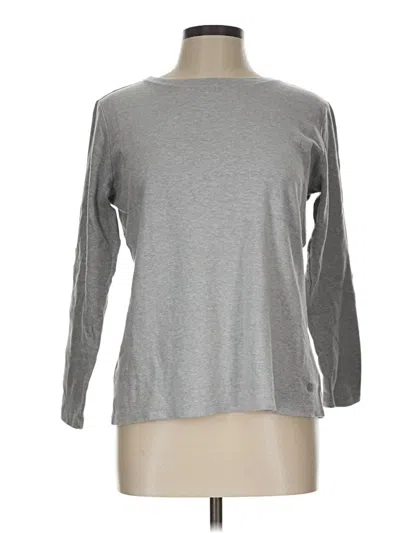 Pre-owned Isaac Mizrahi Live 3/4 Sleeve T-shirt In Gray