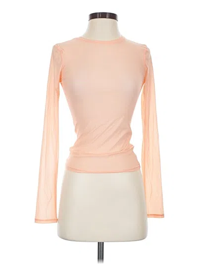 Pre-owned Isaac Mizrahi Live 3/4 Sleeve T-shirt In Orange
