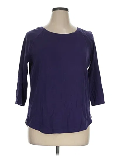 Pre-owned Isaac Mizrahi Live 3/4 Sleeve T-shirt In Purple