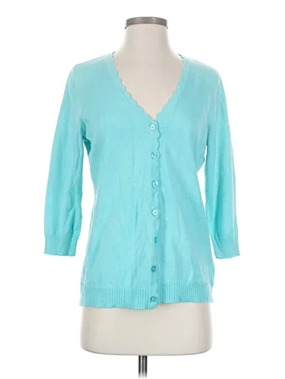 Pre-owned Isaac Mizrahi Live 3/4 Sleeve T-shirt In Teal