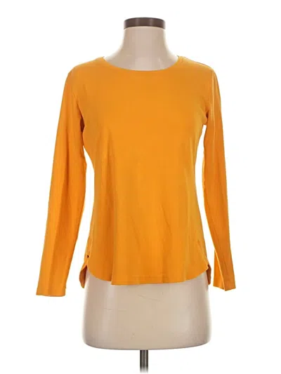 Pre-owned Isaac Mizrahi Live 3/4 Sleeve T-shirt In Yellow