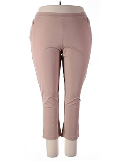 Pre-owned Isaac Mizrahi Live Active Pants In Tan