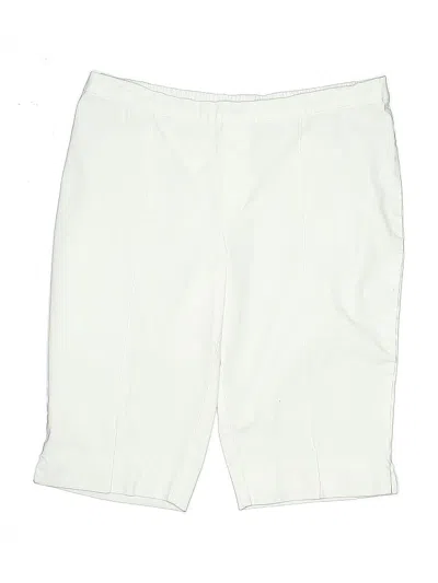 Pre-owned Isaac Mizrahi Live Athletic Shorts In White
