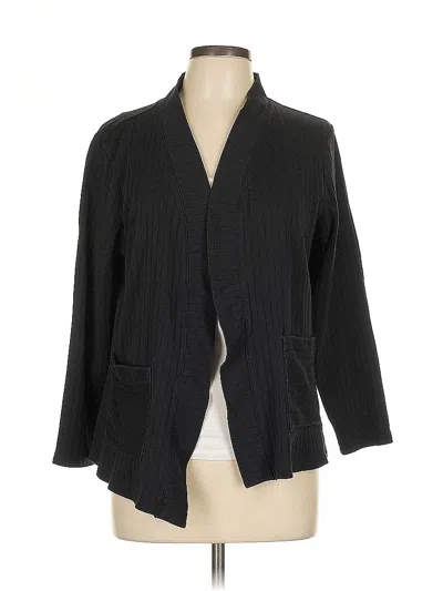 Pre-owned Isaac Mizrahi Live Cardigan Sweater In Black