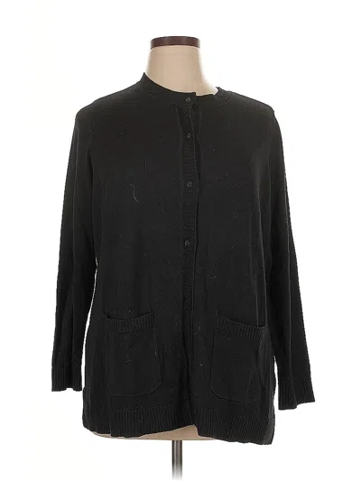 Pre-owned Isaac Mizrahi Live Cardigan Sweater In Black