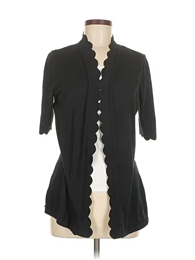 Pre-owned Isaac Mizrahi Live Cardigan Sweater In Black