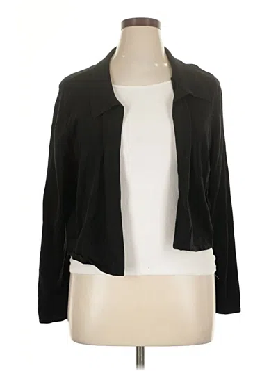 Pre-owned Isaac Mizrahi Live Cardigan Sweater In Black