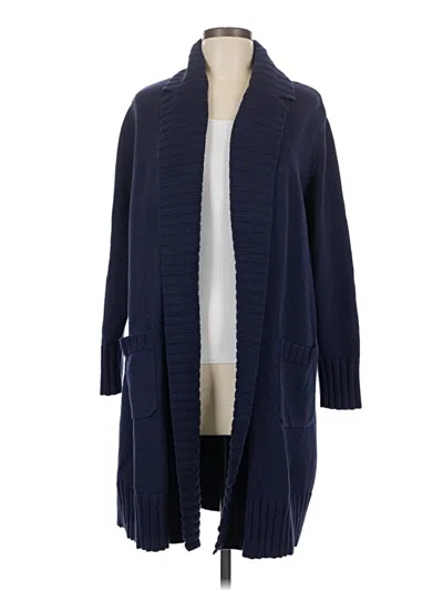 Pre-owned Isaac Mizrahi Live Cardigan Sweater In Blue