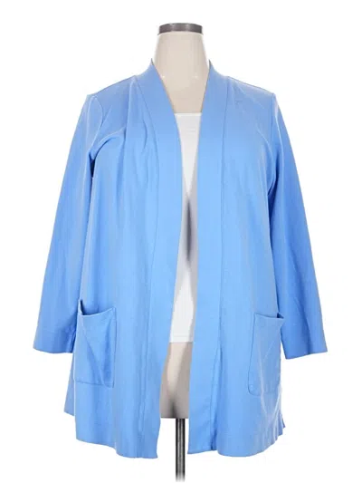 Pre-owned Isaac Mizrahi Live Cardigan Sweater In Blue