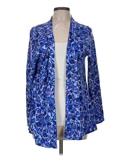 Pre-owned Isaac Mizrahi Live Cardigan Sweater In Blue
