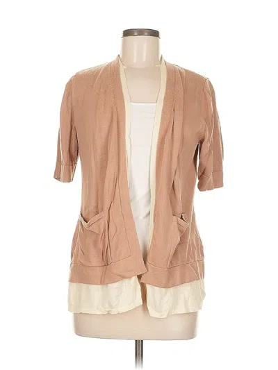 Pre-owned Isaac Mizrahi Live Cardigan Sweater In Brown