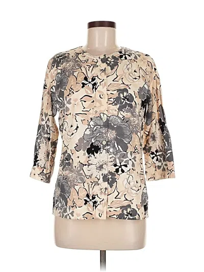 Pre-owned Isaac Mizrahi Live Cardigan Sweater In Gold