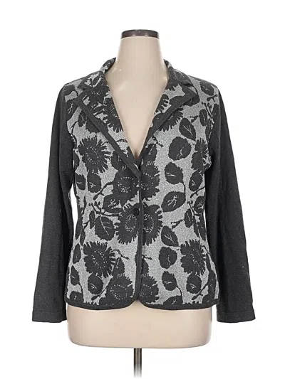 Pre-owned Isaac Mizrahi Live Cardigan Sweater In Gray