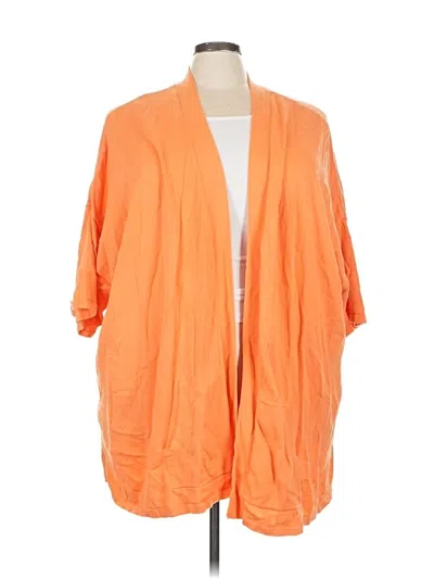 Pre-owned Isaac Mizrahi Live Cardigan Sweater In Orange