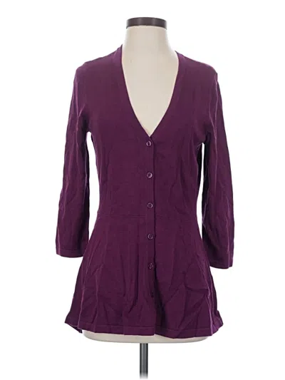 Pre-owned Isaac Mizrahi Live Cardigan Sweater In Purple