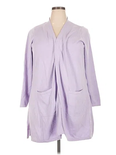 Pre-owned Isaac Mizrahi Live Cardigan Sweater In Purple