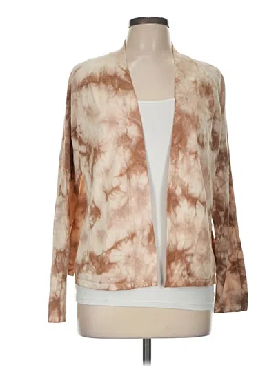Pre-owned Isaac Mizrahi Live Cardigan Sweater In Tan