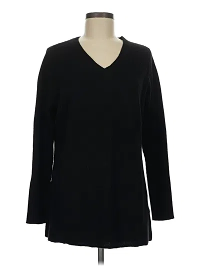 Pre-owned Isaac Mizrahi Live Cashmere Pullover Sweater In Black